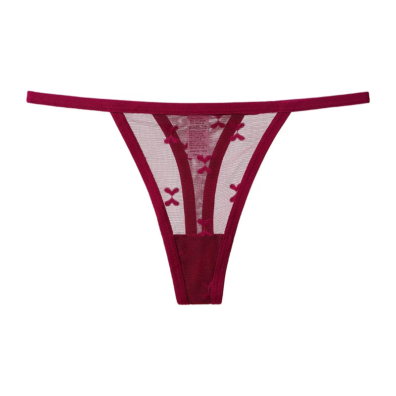 Lace Women Panties G String Sexy Thong Seamless Underwear T Back Transparent Low Waist Girls Briefs Underpants Plus Size S-XL