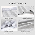 3Pcs Women's Cotton Boxers Panties Seamless Sports Underwear Female Solid Color Briefs Lingerie Intimate Underpant Finetoo S-XXL