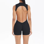 Women's Seamless Yoga Jumpsuit New Beautiful Back & Pleats Hip Lifting Short Jumpsuit Sports Running Fitness Jumpsuit Yoga Suit