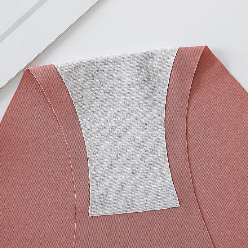 4Pcs/Set Ice Silk Bikini Panties Women Sexy Briefs Low Rise Underwear Seamless Underpants Solid Color Ultra-thin Lingerie M-XL