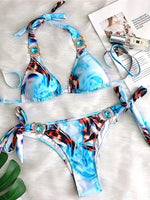 Halter Crystal Rhinestone Diamond Bikini 2026 Female Swimsuit Women Swimwear Two Pieces Bikini set Brazilian Bathing Suit Swim