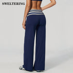 Straight Leg Flared Pants Women's Yoga Bell Bottom Gym Workout Leggings Female Naked Feel Pilates Running Sports Flared Trousers