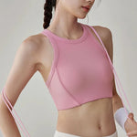 Women's Quick Drying Breathable Yoga Sports Vest I-Shaped Back Sports Bra Fitness Bra Chest Cushion Support