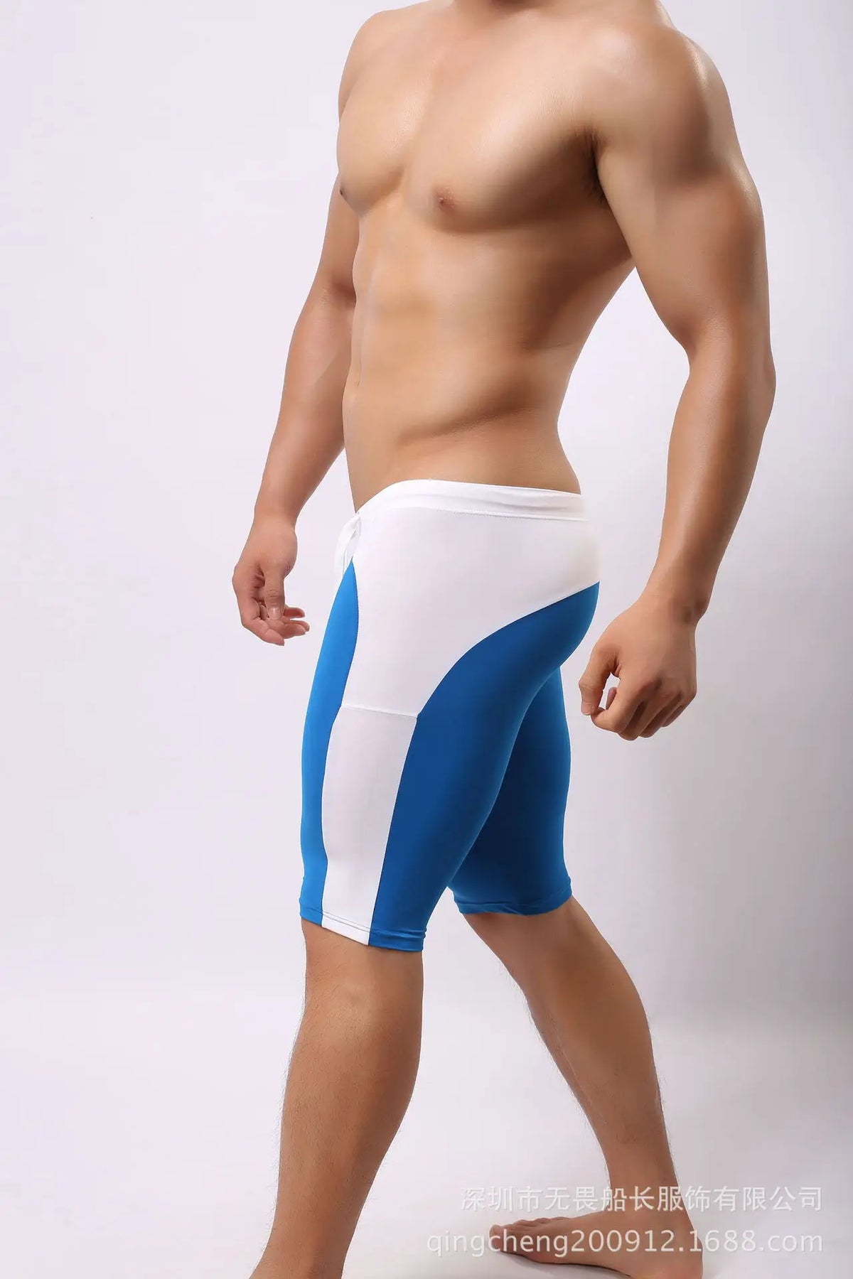 Men's Swimming Trunks Fitness Shorts Casaul Beach Vaction Style For Man Color Blocked Drawstring Elastic Waist Beach Shorts KD14