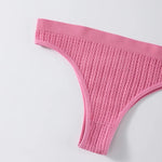 Women Seamless Bra Panties Set Push-Up Non-wire Bralette Low-Rise Briefs Sexy Lingerie Female Comfort Rib Sports Underwear Set