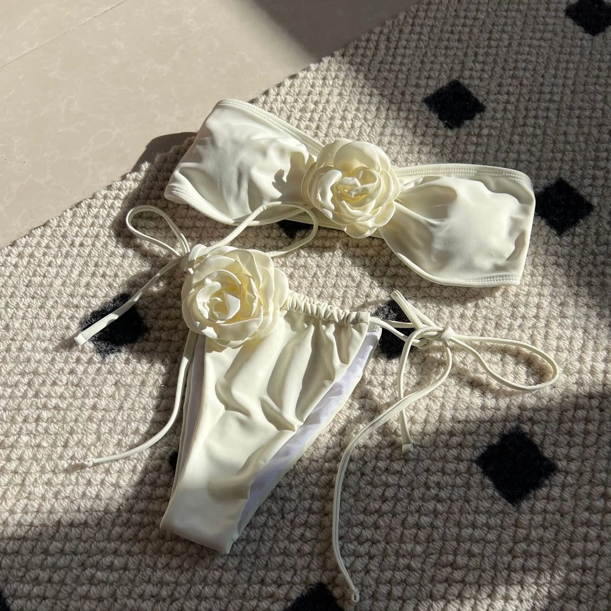 DEKA Women Halter Push Up Thong Swimwear Lace-up SwimsuitFemale Bathing Suit