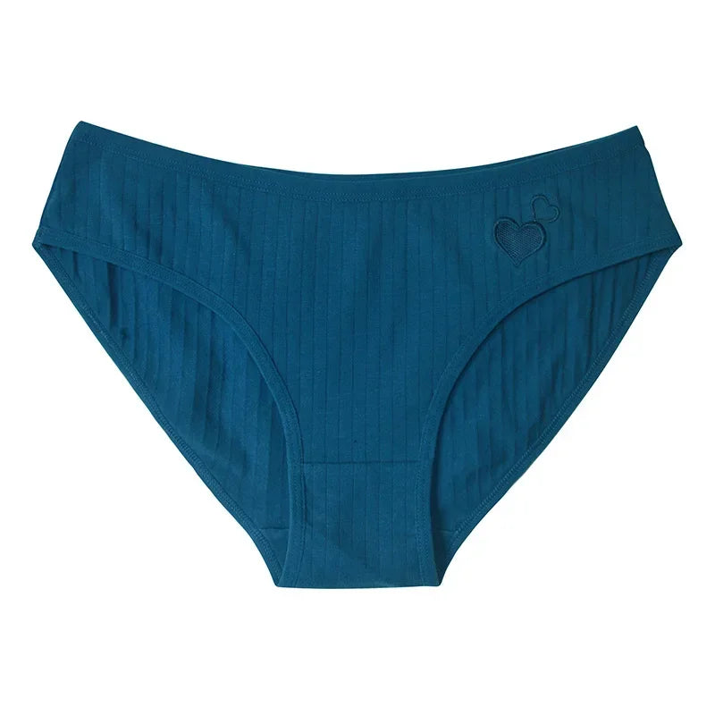 2Pcs/Set Cotton Panties For Women Briefs Low Rise Seamless Underwear Female Underpants Comfort Sexy Lingerie M-XL