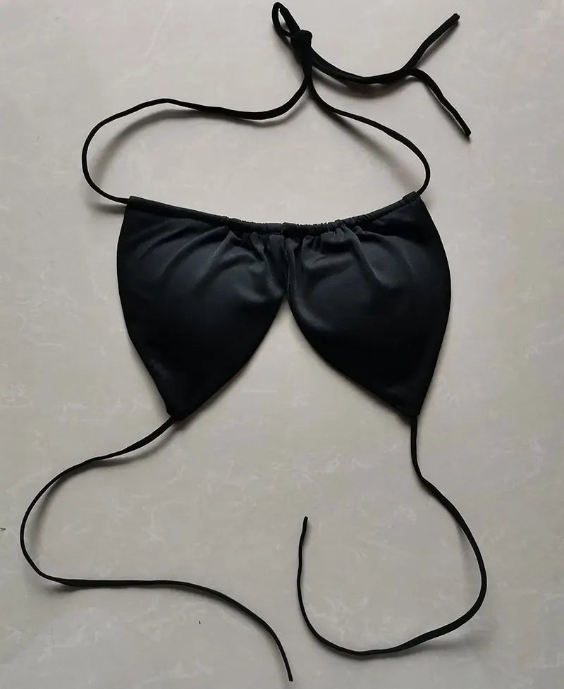 Summer Sexy Bikini set Push-up padded Bra Thong Split Swimwear Female Bandage Bathing Suit Adjustable Lacing Swimsuit Solid