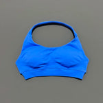 HISTELLO Impacts Sports Bra Women Seamless Yoga Halter Top High Support Push Up Open Back Gym Wear Workout Fitness Underwear