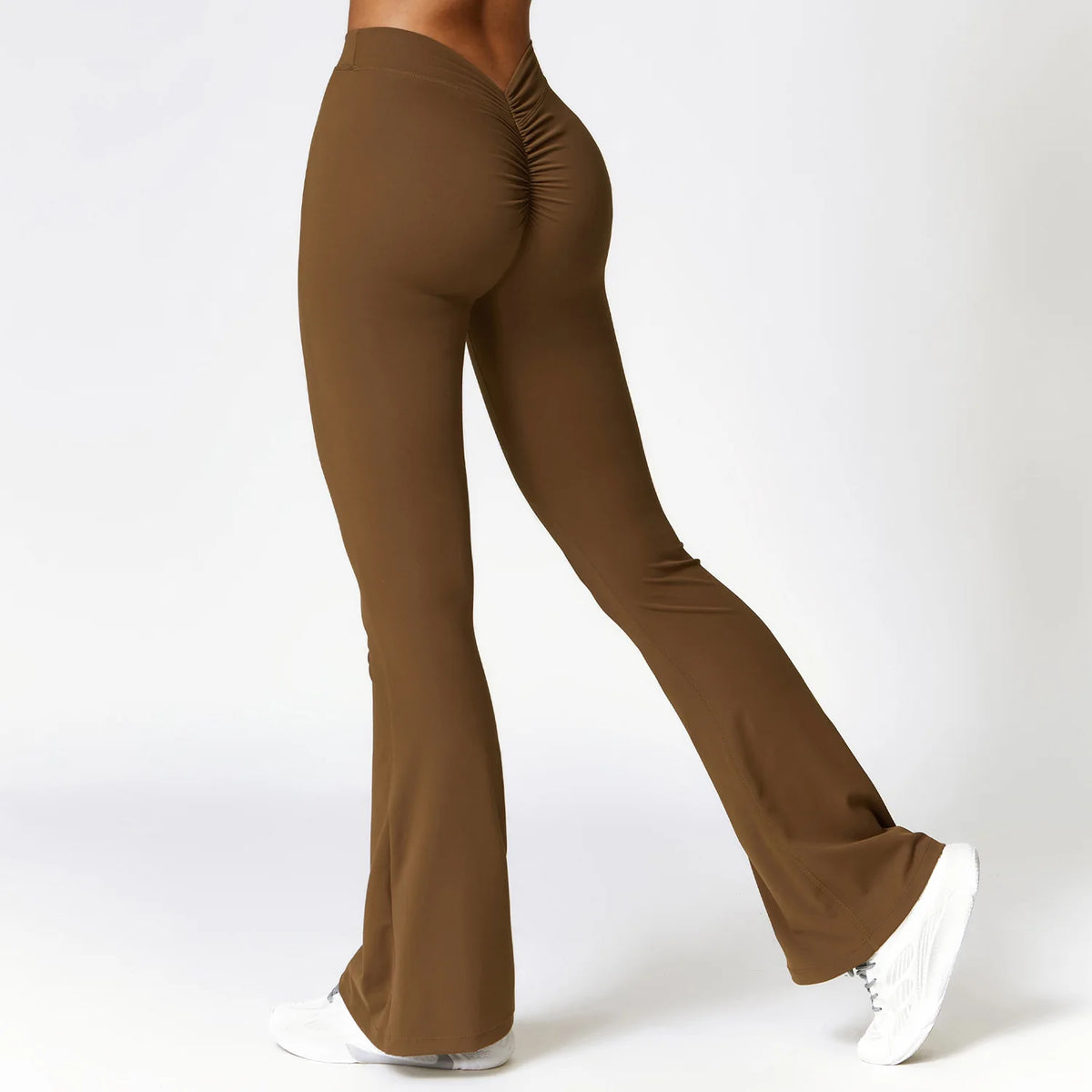 Sexy Sports Leggings Women V Back Scrunch Flares Leggings High Waist Yoga Flares Pants Push Up Gym Leggings Women Yoga Clothes