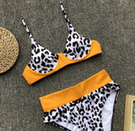 2026 Sexy Bikini Women Swimwear Swimsuit Push Up Leopard Patchwork High Waist Bikinis Set Bathing Suit Beach Bikini Taille Haute