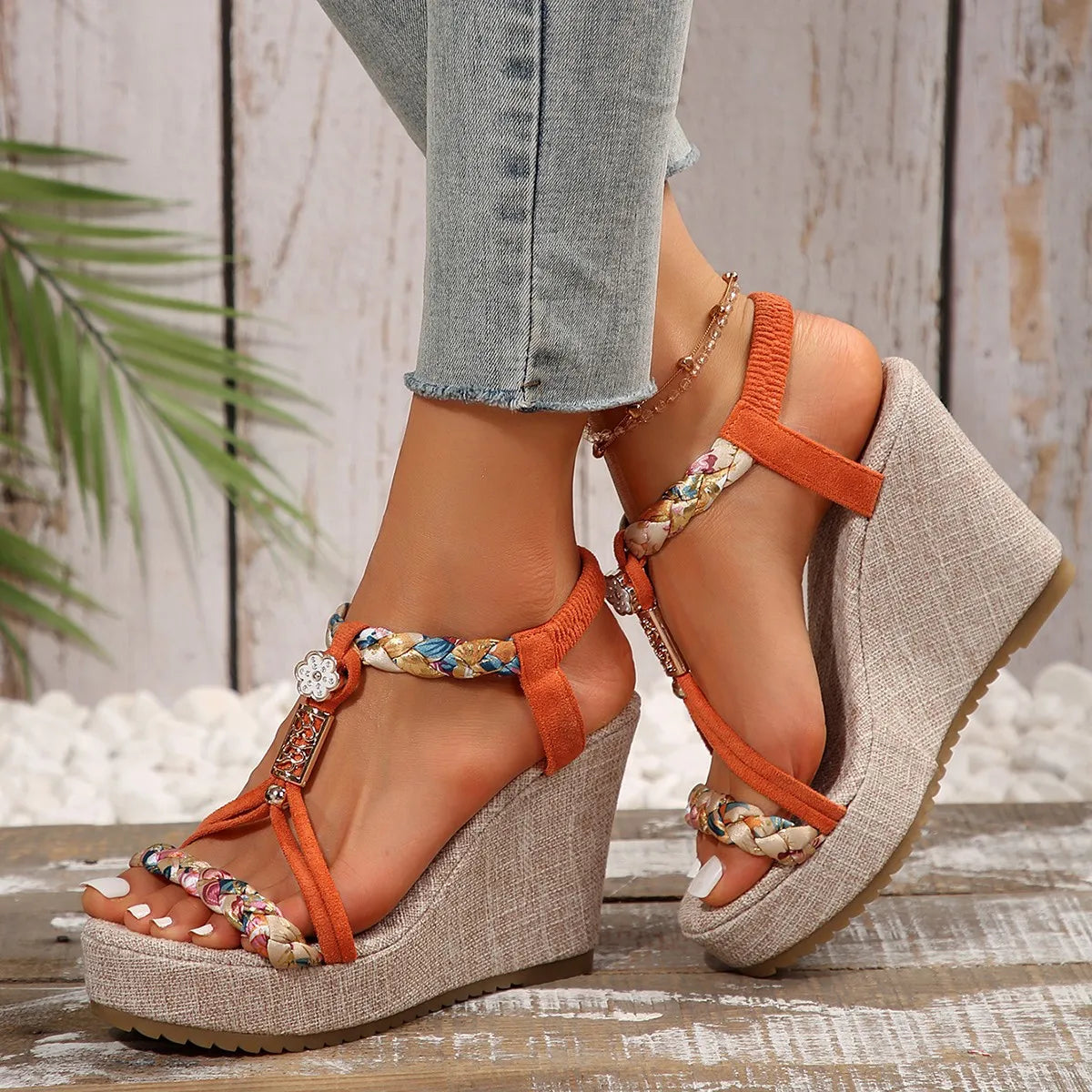 Women Wedges SandalsSummer Fashion Designer Shoes for Women High Quality Platform Sandals Casual Outdoor Sandals Women