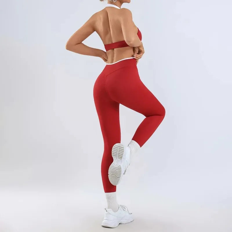 Women's Yoga Sets Fitness Sports Gym Slim Fit Hip-lifting Beautiful Back Suits Workout Casual Running Training Sets