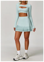 Pleated Tennis Skirt for Women with Pocket Shorts Women's High Waisted Wrapped Around Tummy Control Athletic Golf Yoga Skorts