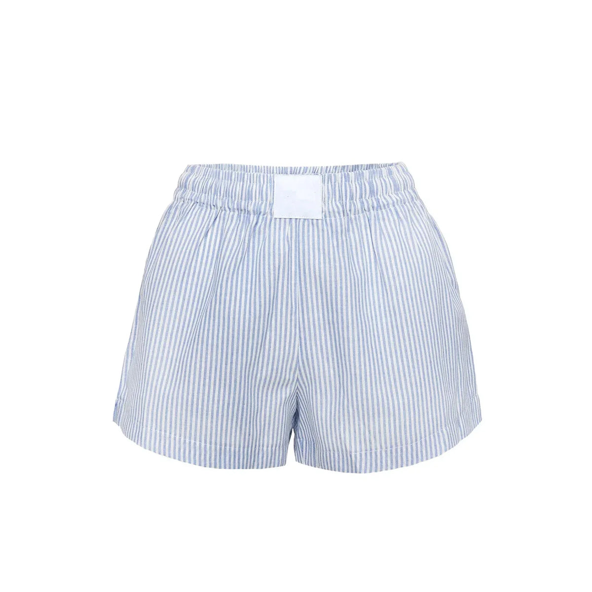 Women Striped Casual Shorts Elastic Waist Wide Leg Short Pants Summer Streetwear for Daily Date