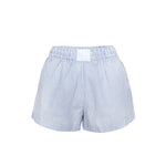 Women Striped Casual Shorts Elastic Waist Wide Leg Short Pants Summer Streetwear for Daily Date