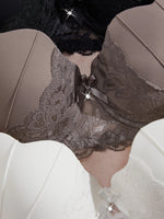 3, 6Pcs Elegant Bow Women's Underwear Set Lace Spliced Push up Bras French Soft Women's Bra Lingerie Underwear