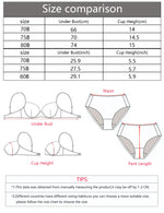 2-piece women's sexy striped bra with steel rims gathered push up straps adjustable daily comfort bra R8814