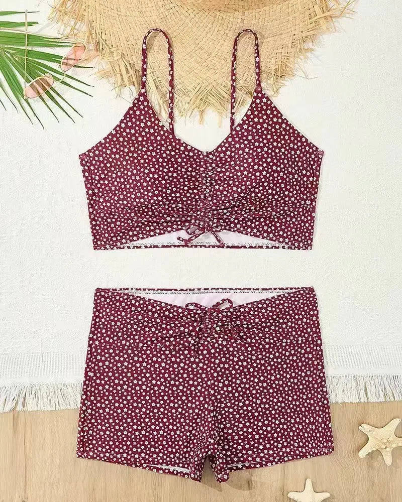 Sexy High Waist Bikini Shorts 2026 Women Swimsuit Two Pieces Swimwear Female Bikinis Set Floral Bathing Suits Brazilian Biquini