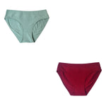 2Pcs/Set Cotton Panties Women Low Rise Underwear Solid Color Comfort Breathable Briefs Sexy Lingerire M-XL Seamless Intimates