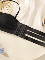 Women's sexy no steel ring gathered push up shoulder strap detachable back hollow comfortable close fitting bra U05