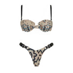 Bandeau 3 Pieces Bikini 2026 Sexy Women Swimsuit Swimwear Female Dress Cover Up Bikini Set Beachwear Bathing Suit Swimming Suit