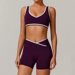 Yoga Set2 Pieces Workout Outfits Fitness Sportswear Gym Tracksuit High Waist Leggings Sports Bra Athletic Wear Women Clothes