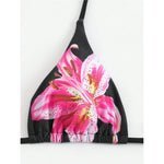 XS - L Floral Flowers With Skirt Bikini Female Swimsuit Women Swimwear Three-pieces Bikini set Bather Bathing Suit Swim V6788B