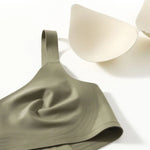 2Pcs/Set Women V-Neck Wireless Bra Smooth Invisible Mold Bralette One-Piece Seamless Support Bras Wide Strap Lingerie M-3XL