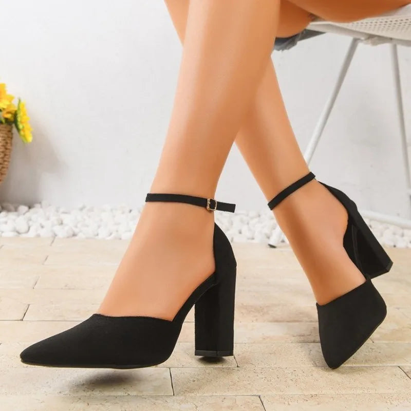 2026 Spring Summer Sandals New Women's Pointed Toe Pumps Fairy Korean Style Versatile Fashion High Heel Shoes