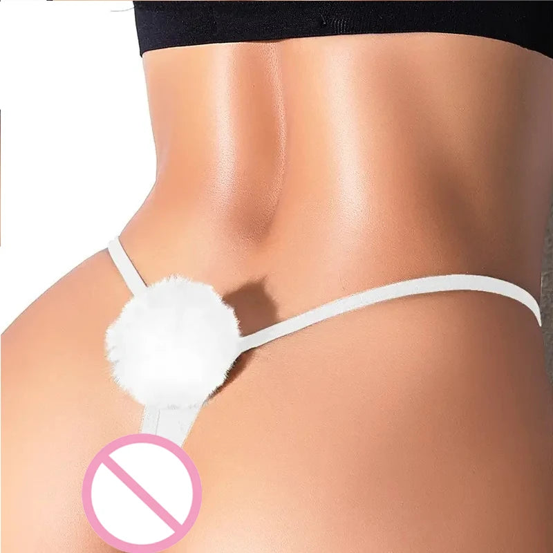 1pcs Hot Sale New Year Red Women Sexy thongs Christmas Style Ball Erotic Sexy Lingerie Bow Decor Female Underwear Lady g-string