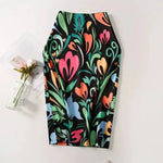 Spring Summer Women Y2K High Waist Midi Pencil Chiffon Skirts Slim Bodycon Vintage Hip Raise Korean Fashion Clothes UOV5