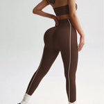 Women Strapless Bandeau Sports Bra Seamless High Waist Yoga Leggings Set Padded Workout Fitness Gym 2 Piece Outfits