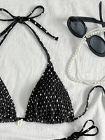 Sexy Purple Polka Dot Print Bikini Set Women Shell Pleate Push Up Bra Bandage Thong Swimsuit 2026 Summer Bathing Suit Swimwear