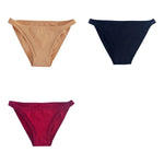 3Pcs/Set Women's Cotton Low-Rise Briefs with Mesh Side Panels Brazilian Panties Sexy Lingerie Comfy Breathable Underwear M-XL