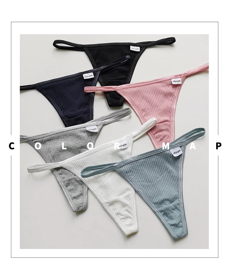 CottonSexy Women's Panties Simple Thongs Lingerie Briefs Female Underwear Sports G-Strings Hot T-Back Breathable Underpants