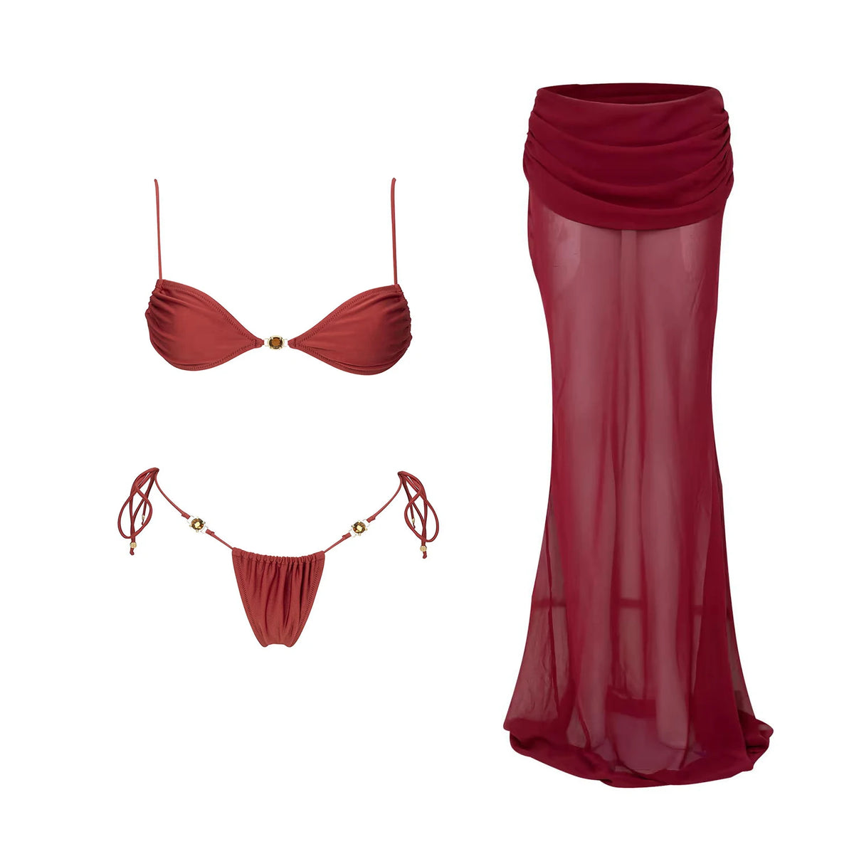 3Pcs Diamond Swimsuit With Pants Sexy Women Swimwear Micro Bikini Female Push Up Swim Suit Bandeau Biquini Beachwear Bathingsuit