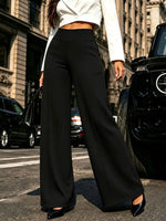 Elegant Wide Leg Pants High Grade Office Formal Straight Pants High Waist Hip Shaping Slim Fit Stylish Versatile Commuter Wear