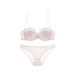 Sexy Push Up Bra Small Breasts Women, Pure Sensual Lace Lingerie Set Summer Thin No Empty Cup Gather Support Beautiful Bralette