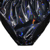 Women Panties Glossy Surface Triangle Shape Elastic Waist Honeymoon Underwear High Waist Bright Mirror Paint Women Underpants