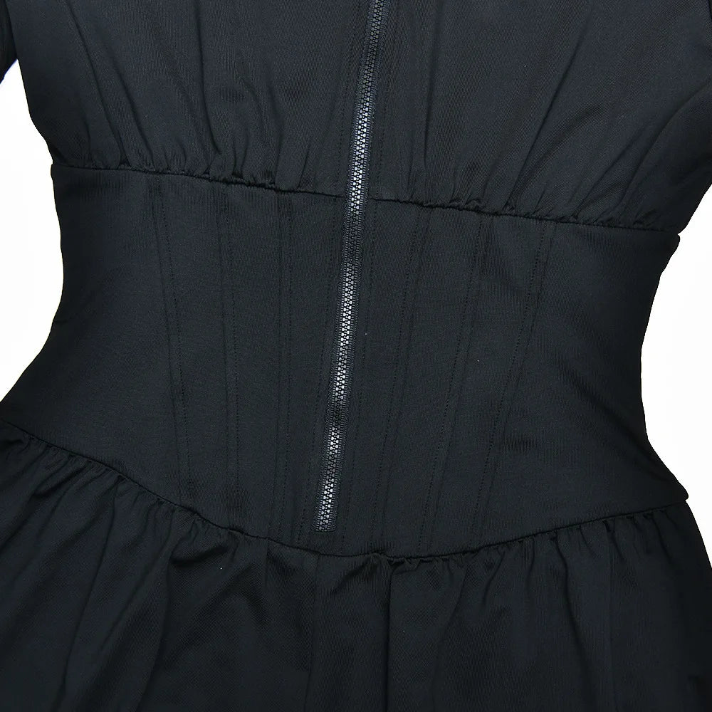 FDYOUI New 2026 Summer Zip-up Corset Playsuits Women Casual Short Sleeve Sports Fitness Overalls One Piece Tunics Yoga Bodysuit