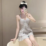 New High-end Popo Group Classic Bodian Cake Skirt, Slim Fit and Slimming One-piece Swimsuit for Women