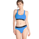 Fashion Bottoming Tops Letter Print Women‘sBra ThongUnderwear Set Sexy Beauty Back Vest Top Seamless Sleep Lingerie Suit