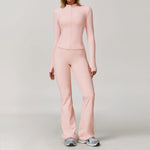 2/3PCS Yoga Suit Women Tracksuits Gym Clothes Workout Flared Pants Zipper Long SleeveAthletic Wear Female Sports Yoga Clothing