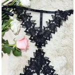 Toucheart Black Sexy See-through Mesh Interesting Hollow Out Underwear Skinny High Waisted Patchwork Steel Ring Underwear Set