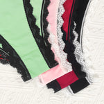 1pcs Low Rise Bow Sexy Lace Women's Panties Patchwork Heart Decor Elegant Lady Briefs Comfortable Breathable Female Underwear