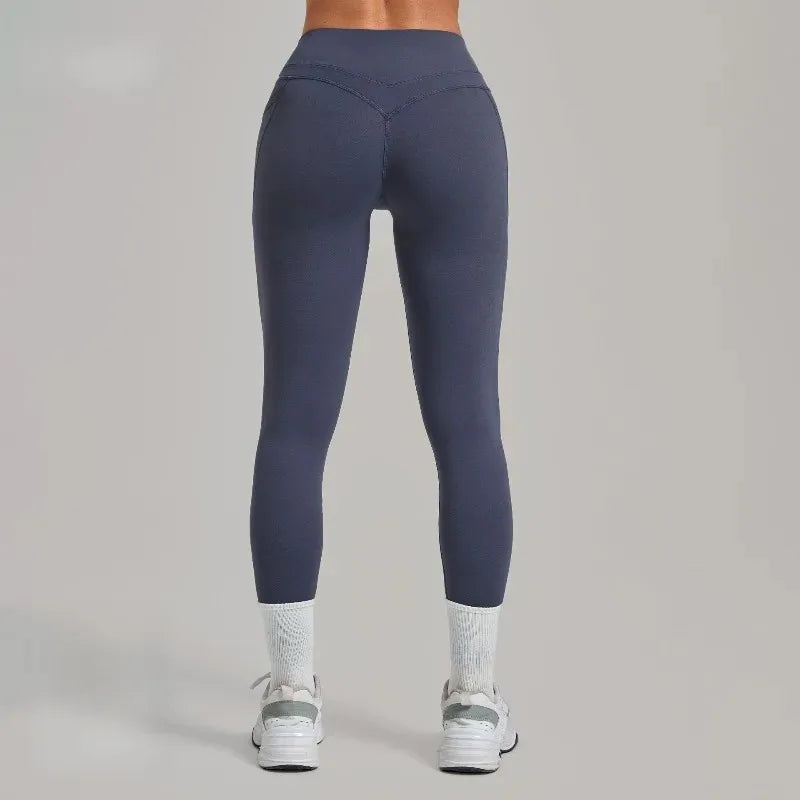 Women's Seamless Yoga Leggings Pants Sports Fitness Hips Lift High Waist Training Trousers Training Workout Gym Leggings