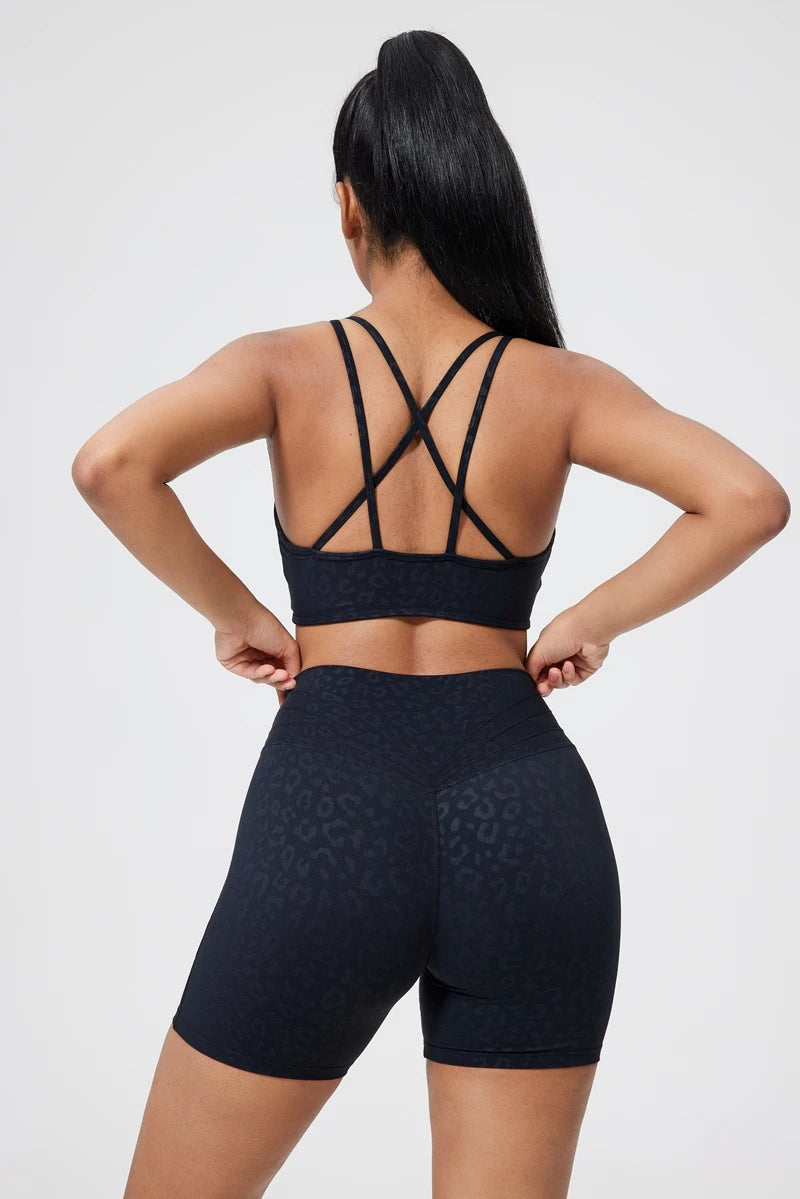 DIAS FIT JOY fold sports bra cross beauty back detachable yoga bra tight fitting outdoor sports running fitness gym suit
