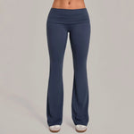 Women's Seamless Yoga Pants Sports Fitness Training High-Waist Hips-Lifting Flare Leggings Workout Gym Running Slim Fit Pants