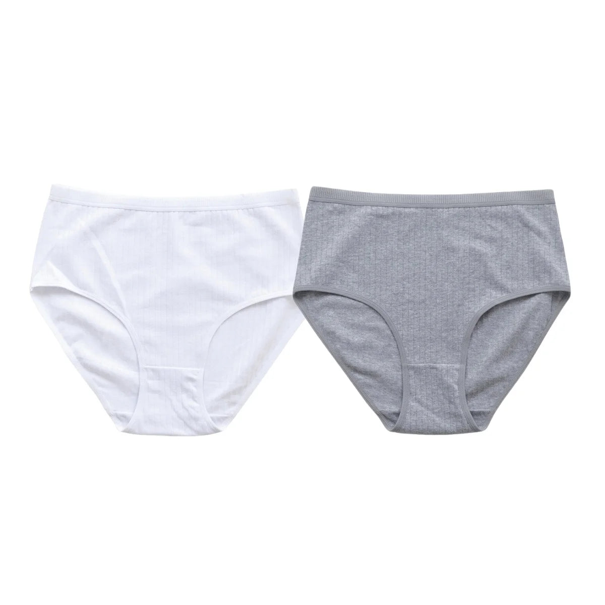 2Pcs/Set Women Cotton Panties High Waist Briefs Breathable Underwear Female Underpants Plus Size Sexy Lingerie S-XXL 8 Colors